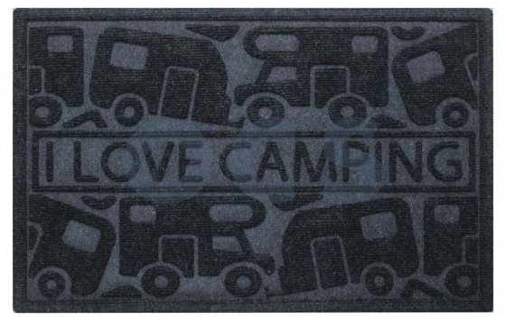 UMEFA I Love Camping deurmat 61 x 40 cm zwart