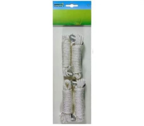 Umefa nylon scheerlijnen 4 m x 3 mm met aluminium driegatsspanners