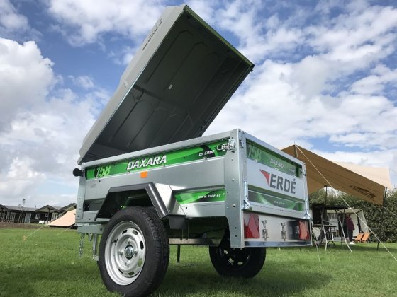 DAXARA 158 bagagewagen met V-dissel en afneembare deksel