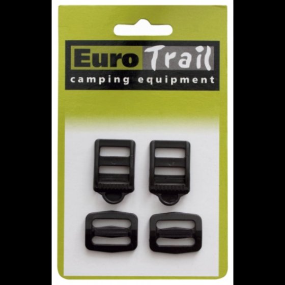 Eurotrail ladderlock gespenset 15 mm zwart