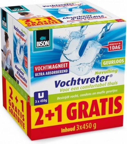 Bison Vochtvreter navulling neutraal 3 x 450 g