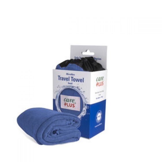Care Plus Travel Towel microvezel handdoek 40 x 80 cm blauw