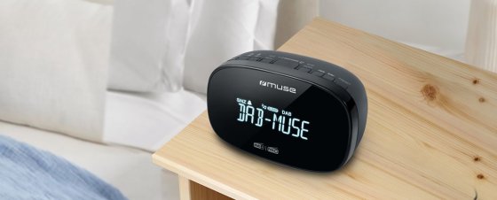 MUSE M-150 CDB DAB+ Radiowecker mit dual alarm schwarz