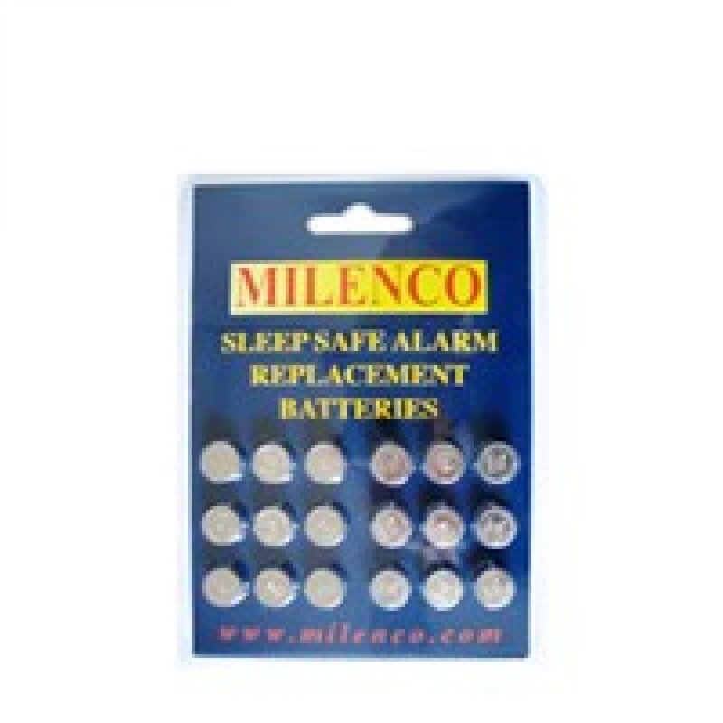 Milenco Sleep Safe piles de rechange pour kit d’alarme 18 pièces