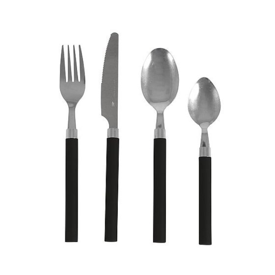 Bo-Camp 4-piece cutlery set in box black