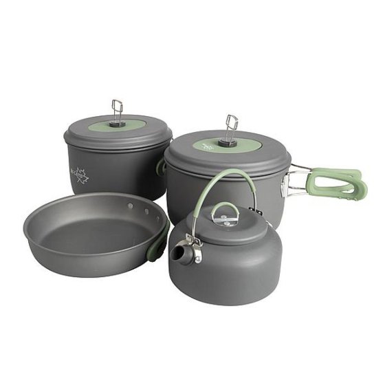 Bo-Camp Explorer 4-delige pannenset met theeketel