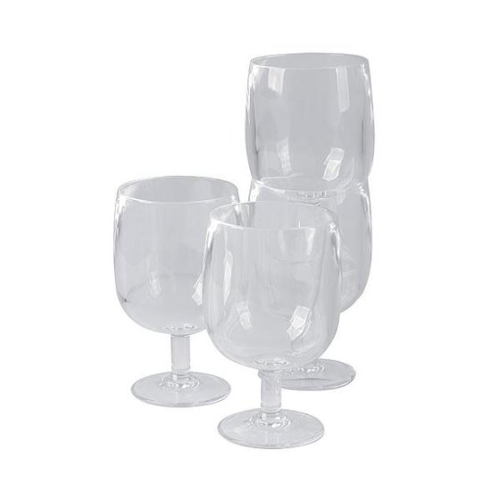 Bo-Camp stackable plastic wine glasses 250 ml - set of 4