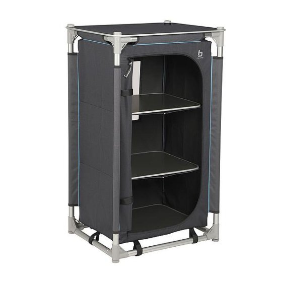 Bo-Camp Deluxe lage campingkast met 3 legplanken