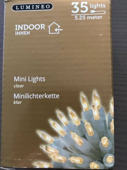 Lumineo lichtslinger 35 LED 5,25 m transparant voor binnen