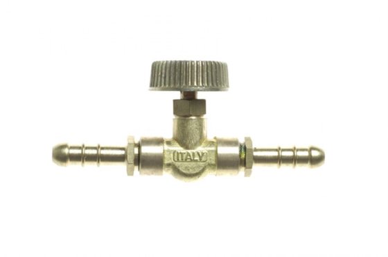 Gimeg messing slangverbindingsstuk met kraan 8 mm