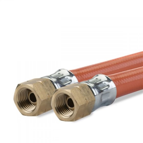 Tuyau de gaz PVC Gimeg 1 m avec 2x 1/4 pouce filetage intérieur gauche