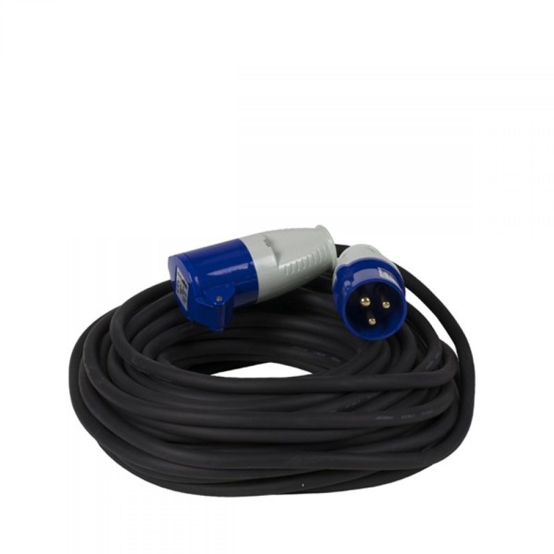 Gimeg CEE extension cable 40 m neoprene black