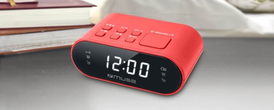 MUSE M 10 RED CLOCK RADIO RED