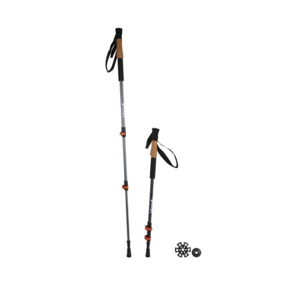 Lafuma Altiplano Wanderstöcke 7075 Aluminium Korkgriff orange/schwarz