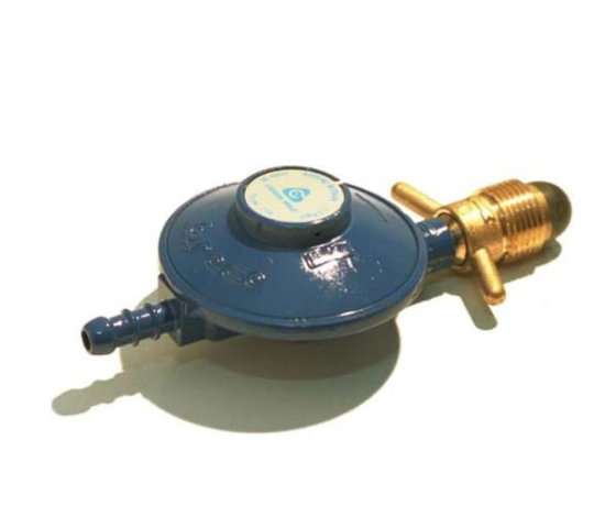 BADE 40 mbar gas pressure regulator with POL connection and hose nozzle