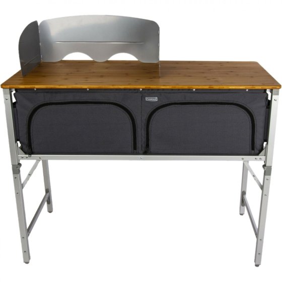 CAMPOOZ camping kitchen with bamboo worktop