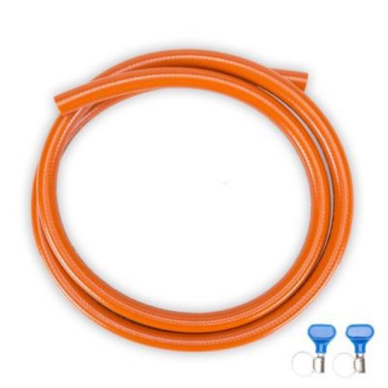 Gimeg PVC propane gas hose 1 m with 2 hose clamps
