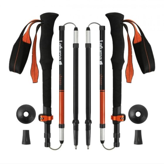 Lafuma Izoard Wanderstöcke Aluminium rot-orange