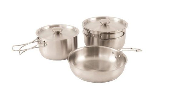 Outwell Supper Set M Edelstahl-Kochgeschirrset für Camping