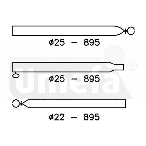 Campking aluminium veranda pole 25/22 mm 170-260 cm