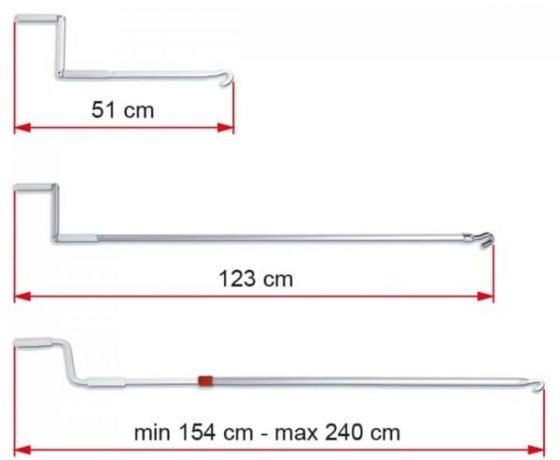Fiamma telescopic awning crank for F45L and F80S