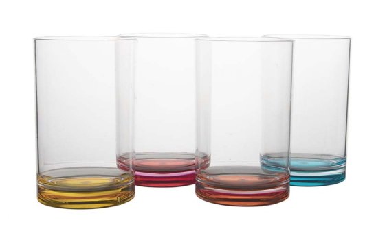 Gimex Colour Line Rainbow water glasses set 4 x 320 ml