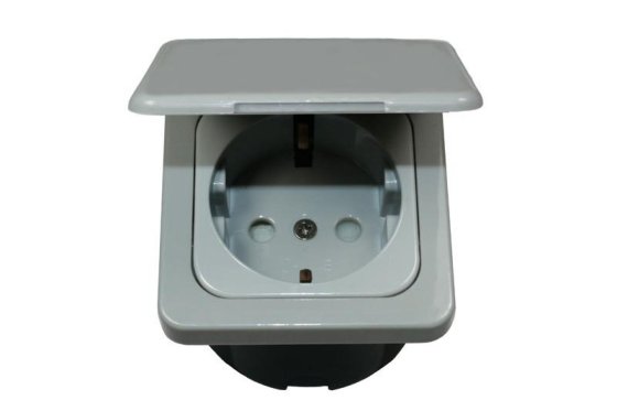 HABA C-Line wandcontactdoos met klapdeksel en isodoos grijs