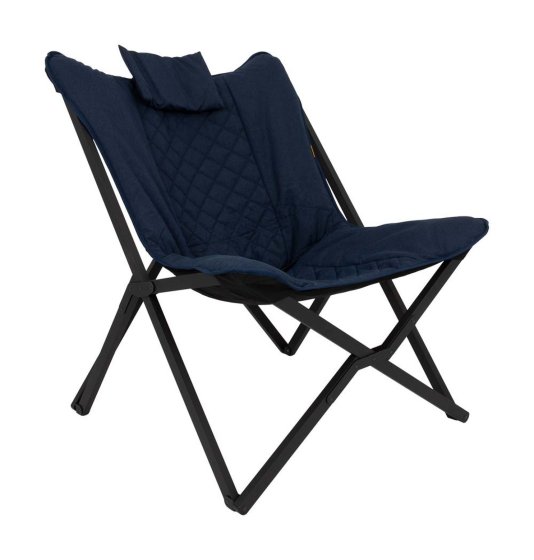 Bo-Camp Molfat relaxstoel blauw met aluminium frame