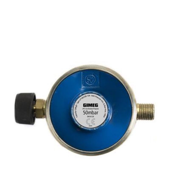 Gimeg gasdrukregelaar Campingaz 50 mbar 1/4 inch links