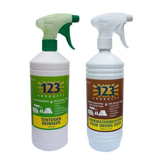 Kit de nettoyage pour toile de tente 123 Products Alpha & Omega Dry