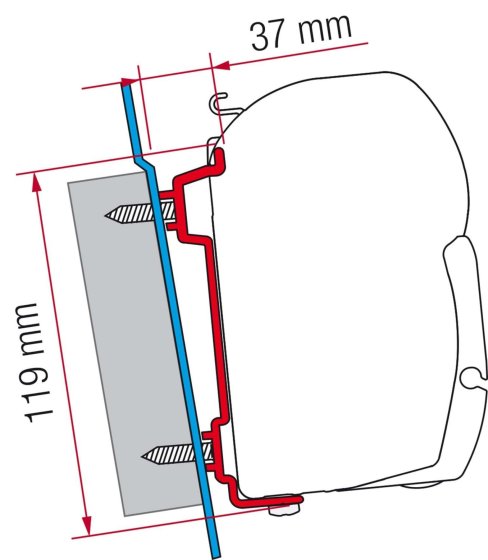 Fiamma mounting kit for awning Ford Transit High Roof F45s/F70