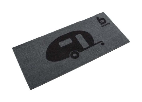 Bo-Camp caravan deurmat polyamide 25 x 50 cm grijs