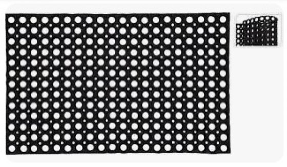 DEURMAT RUBBER 40X60CM