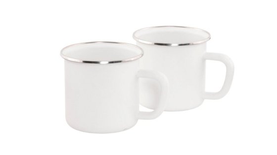 Outwell Delight Mugs enamel mug set 450 ml white