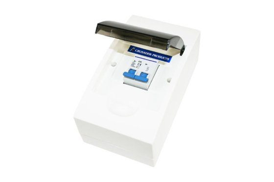 HABA zekeringkast 4 modules met dubbelpolige zekeringautomaat 10A