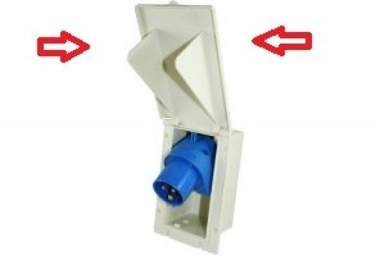 HABA flip lid for CEE built-in socket white