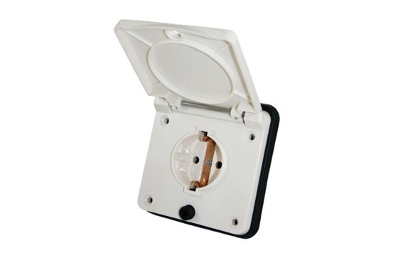 HABA Schuko built-in wall socket with white cover