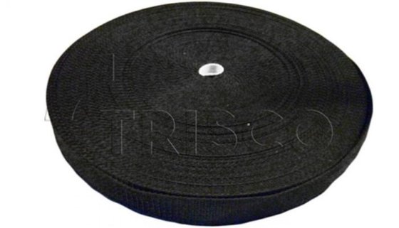 Trisco polypropylene webbing 25 mm black per meter