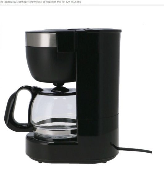 Mestic MK-70 12V Kaffeemaschine 6 Tassen schwarz