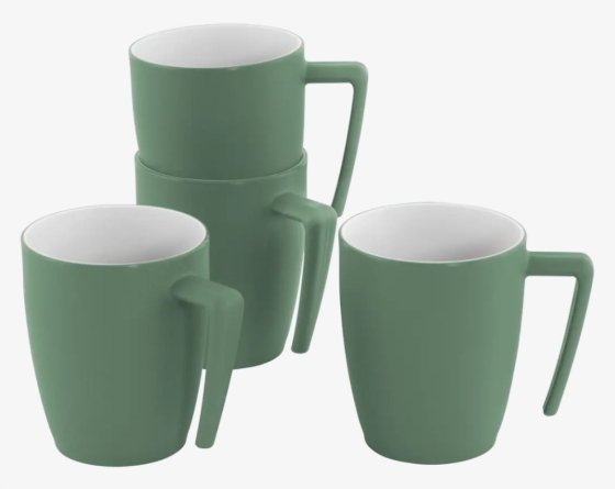 Set de mugs Outwell Gala 4 personnes Shadow Green