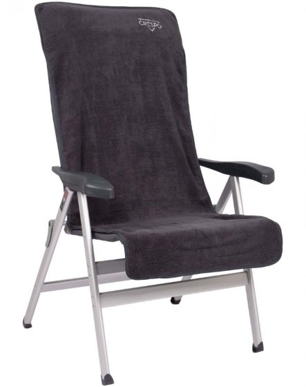 Crespo terry chair cover M grey 135 x 58 cm