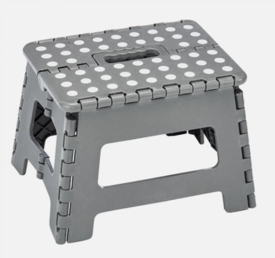 Human Comfort foldable anti-slip step stool grey