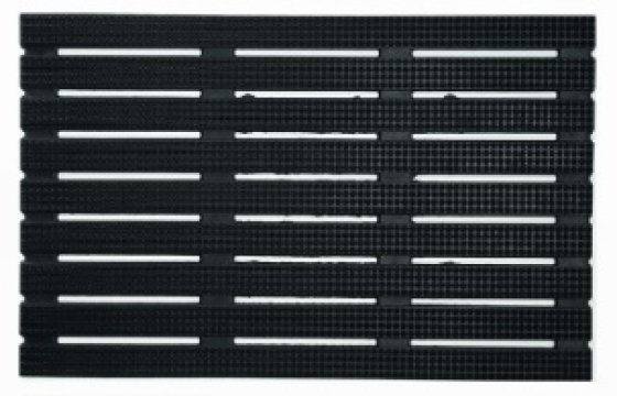 LEDENT rubber schraapmat 45 x 75 cm antraciet
