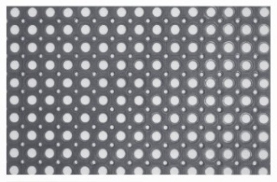 LEDENT rubber ringmat 40 x 60 cm open gaten 16 mm
