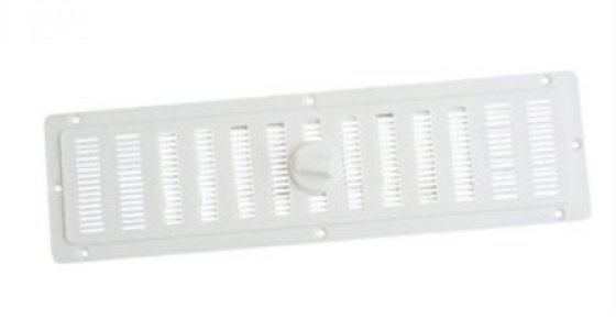 Trigano Lüftungsgitter 250 x 70 mm weiß mit Insektenschutz und Verschluss