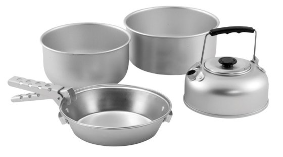 Easy Camp Adventure batterie de cuisine L en aluminium 4 personnes