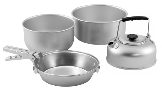 Easy Camp Adventure kookpannenset M aluminium 5-delig