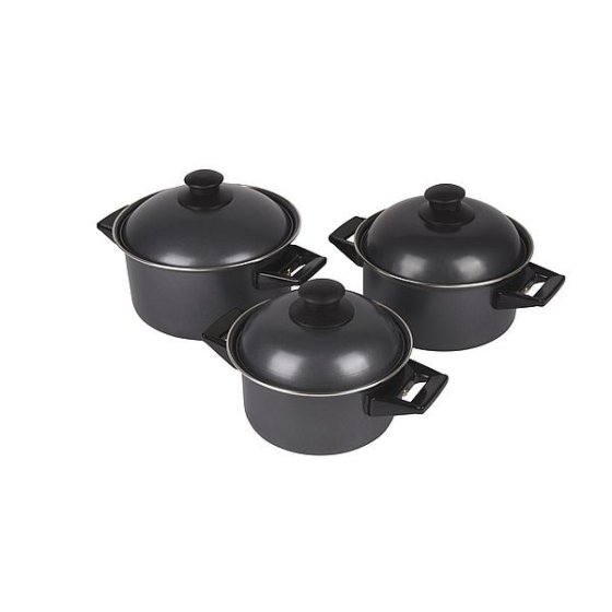 Bo-Camp Rondo batterie de cuisine 3 pièces en acier carbone