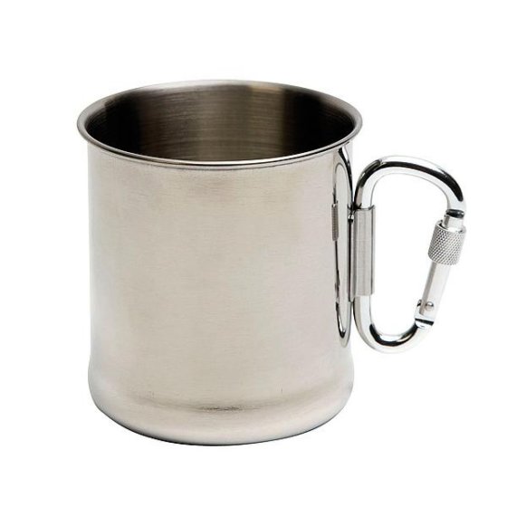 BO-TRAIL stainless steel mug with carabiner 300 ml