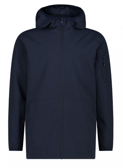 MAN PARKA FIX HOOD 54 BLACK BLUE CMP
